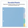 A Picture of product AVE-16171 Avery® Write & Erase Big Tab™ Durable Plastic Dividers and 3-Hole Punched, 8-Tab, 11 x 8.5, Assorted, 1 Set