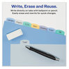 A Picture of product AVE-16171 Avery® Write & Erase Big Tab™ Durable Plastic Dividers and 3-Hole Punched, 8-Tab, 11 x 8.5, Assorted, 1 Set