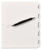 A Picture of product AVE-16370 Avery® Write & Erase Big Tab™ Durable Plastic Dividers and 3-Hole Punched, 5-Tab, 11 x 8.5, White, 1 Set