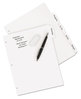 A Picture of product AVE-16370 Avery® Write & Erase Big Tab™ Durable Plastic Dividers and 3-Hole Punched, 5-Tab, 11 x 8.5, White, 1 Set