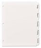 A Picture of product AVE-16370 Avery® Write & Erase Big Tab™ Durable Plastic Dividers and 3-Hole Punched, 5-Tab, 11 x 8.5, White, 1 Set