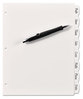 A Picture of product AVE-16371 Avery® Write & Erase Big Tab™ Durable Plastic Dividers and 3-Hole Punched, 8-Tab, 11 x 8.5, White, 1 Set