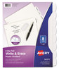 A Picture of product AVE-16371 Avery® Write & Erase Big Tab™ Durable Plastic Dividers and 3-Hole Punched, 8-Tab, 11 x 8.5, White, 1 Set