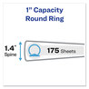 A Picture of product AVE-16500 Avery® Legal Durable View Binder with Round Rings 3 1" Capacity, 14 x 8.5, White