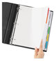 A Picture of product AVE-16740 Avery® Clear Easy View Plastic Dividers with Multicolored Tabs & Sheet Protector and 5-Tab, 11 x 8.5, 1 Set