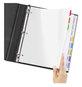 A Picture of product AVE-16741 Avery® Clear Easy View Plastic Dividers with Multicolored Tabs & Sheet Protector and 8-Tab, 11 x 8.5, 1 Set