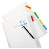 A Picture of product AVE-16750 Avery® Movable Tab Dividers with Color Tabs 5-Tab, 11 x 8.5, White, 1 Set