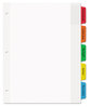 A Picture of product AVE-16750 Avery® Movable Tab Dividers with Color Tabs 5-Tab, 11 x 8.5, White, 1 Set