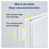 A Picture of product AVE-17012 Avery® Durable View Binder with DuraHinge® and Slant Rings 3 1" Capacity, 11 x 8.5, White