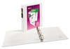 A Picture of product AVE-17022 Avery® Durable View Binder with DuraHinge® and Slant Rings 3 1.5" Capacity, 11 x 8.5, White