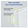 A Picture of product AVE-17022 Avery® Durable View Binder with DuraHinge® and Slant Rings 3 1.5" Capacity, 11 x 8.5, White