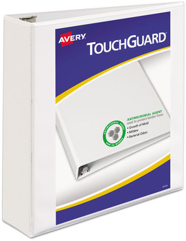 Avery® TouchGuard™ Protection Heavy-Duty View Binders with Slant Rings 3 2" Capacity, 11 x 8.5, White