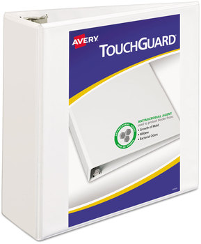 Avery® TouchGuard™ Protection Heavy-Duty View Binders with Slant Rings 3 4" Capacity, 11 x 8.5, White