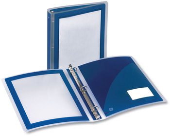 Avery® Flexi-View® Binder with Round Rings 3 1.5" Capacity, 11 x 8.5, Navy Blue