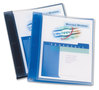 A Picture of product AVE-17675 Avery® Flexible View Binder with Round Rings 3 1" Capacity, 11 x 8.5, Blue