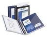 A Picture of product AVE-17685 Avery® Flexi-View® Binder with Round Rings 3 1" Capacity, 11 x 8.5, Navy Blue