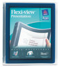 A Picture of product AVE-17685 Avery® Flexi-View® Binder with Round Rings 3 1" Capacity, 11 x 8.5, Navy Blue