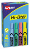 A Picture of product AVE-17752 Avery® HI-LITER® Desk-Style Highlighters Assorted Ink Colors, Chisel Tip, Barrel 4/Set