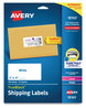 A Picture of product AVE-18163 Avery® Shipping Labels with TrueBlock® Technology w/ Inkjet Printers, 2 x 4, White, 10/Sheet, 10 Sheets/Pack