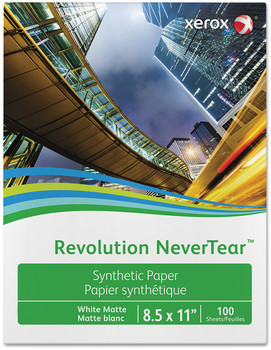 xerox™ Revolution NeverTear™ 5 mil, 8.5 x 11, Smooth White, 100 Sheets/Ream, Reams/Carton