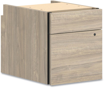 HON® 10500 Series™ Standing Height Hanging Pedestal Left/Right, 2-Drawer: Box/File, Kingswood Walnut, 15.63" x 22.75" 18"
