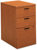 A Picture of product HON-105102HH HON® 10500 Series™ Mobile Pedestal File Left/Right, 3-Drawers: Box/Box/File, Legal/Letter, Bourbon Cherry, 15.75" x 22.75" 28"