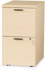 A Picture of product HON-105104DD HON® 10500 Series™ Mobile Pedestal File Left or Right, 2 Legal/Letter-Size Drawers, Natural Maple, 15.75" x 22.75" 28"