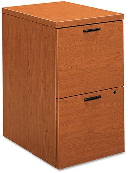 HON® 10500 Series™ Mobile Pedestal File Left or Right, 2 Legal/Letter-Size Drawers, Bourbon Cherry, 15.75" x 22.75" 28"