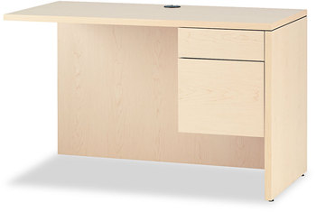 HON® 10500 Series™ “L” Workstation Return with 3/4-Height Pedestal L 3/4 Height Right Ped, 48w x 24d 29.5h, Natural Maple
