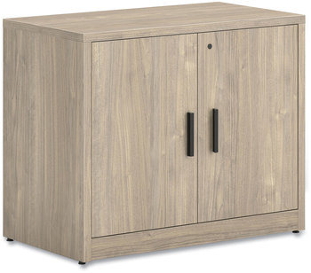 HON® 10500 Series™ Storage Cabinet with Doors Two Shelves, 36" x 20" 29.5", Kingswood Walnut