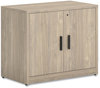 A Picture of product HON-105291LKI1 HON® 10500 Series™ Storage Cabinet with Doors Two Shelves, 36" x 20" 29.5", Kingswood Walnut