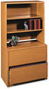A Picture of product HON-105292HH HON® 10500 Series™ Bookcase Hutch 36w x 14.63d 37.13h, Bourbon Cherry