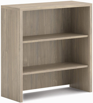 HON® 10500 Series™ Bookcase Hutch Two Shelves, 36" x 14.63" 37", Kingswood Walnut