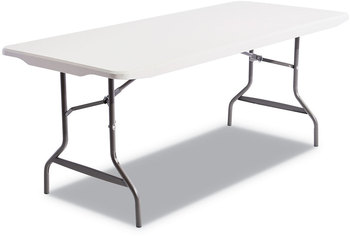 Alera® Resin Banquet Folding Table Rectangular Square Edge, 72w x 30d 29h, Platinum