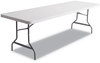 A Picture of product ALE-65601 Alera® Resin Banquet Folding Table Rectangular Square Edge, 96w x 30d 29h, Platinum