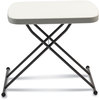 A Picture of product ALE-65604N Alera® Height-Adjustable Personal Folding Table Rectangular, 26.63" x 25.5" 25" to 36", White Top, Dark Gray Legs