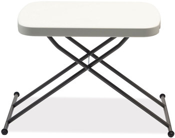 Alera® Height-Adjustable Personal Folding Table Rectangular, 26.63" x 25.5" 25" to 36", White Top, Dark Gray Legs