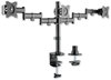 A Picture of product ALE-AEMA3B Alera® AdaptivErgo® Pole-Mounted Monitor Arm Pole-Mount Triple for 27" Monitors, 360 deg Rotation, +45/-45 Tilt, 45 Pan, Black, Supports 17.6 lb