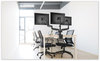 A Picture of product ALE-AEMA3H Alera® AdaptivErgo® Heavy-Duty Articulating Monitor Arm with USB Triple for 32" Monitors, 360 deg Rotation, +90/-90 Tilt, 90 Pan, Black, Supports 15.4 lb