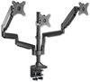 A Picture of product ALE-AEMA3H Alera® AdaptivErgo® Heavy-Duty Articulating Monitor Arm with USB Triple for 32" Monitors, 360 deg Rotation, +90/-90 Tilt, 90 Pan, Black, Supports 15.4 lb