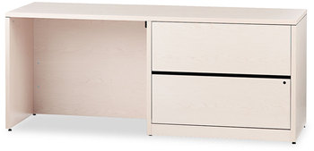 HON® 10500 Series Credenza with Lateral File w/Right 72w x 24d 29.5h, Natural Maple