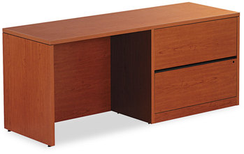 HON® 10500 Series Credenza with Lateral File w/Right 72w x 24d 29.5h, Bourbon Cherry