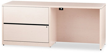 HON® 10500 Series Credenza with Lateral File w/Left 72w x 24d 29.5h, Natural Maple
