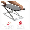 A Picture of product ALE-AEWR7B Alera® AdaptivErgo® Laptop Lifting Workstation 31.25" x 12.63" 1.38" to 16", Black/Silver