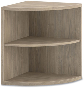 HON® 10500 Series™ Two-Shelf End Cap Bookshelf 24" x 29.5", Kingswood Walnut