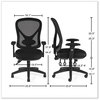 A Picture of product ALE-AS42M14 Alera® Aeson Series Multifunction Task Chair Supports Up to 275 lb, 15" 18.82" Seat Height, Black Seat/Back, Base