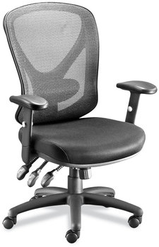 Alera® Aeson Series Multifunction Task Chair Supports Up to 275 lb, 15" 18.82" Seat Height, Black Seat/Back, Base