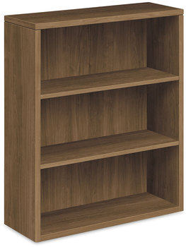 HON® 10500 Series™ Laminate Bookcase Three-Shelf, 36w x 13.13d 43.38h, Pinnacle