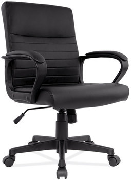 Alera® Breich Series Manager Chair Supports Up to 275 lbs, 16.73" 20.39" Seat Height, Black Seat/Back, Base
