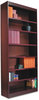 A Picture of product ALE-BCS67236MY Alera® Veneer Square Corner Bookcase Wood Six-Shelf, 35.63w x 11.81d 71.73h, Mahogany